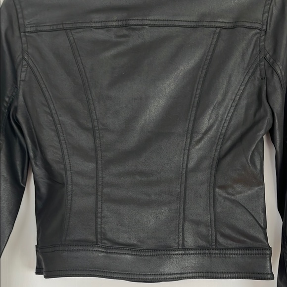 Women's Black Coated Jacket, WHBM - Picture 7 of 7